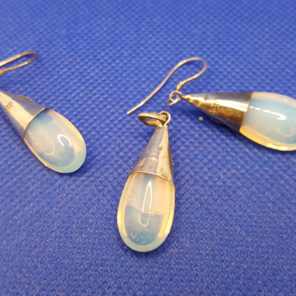 Amethyst and Opalite in SS Set - Picture 3 of 5